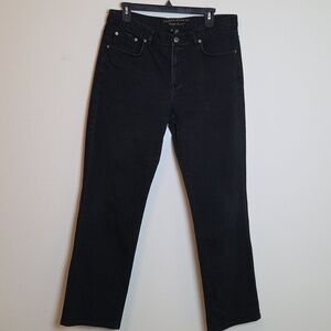 Lauren Jeans Co. Ralph Lauren Women Black Straight Leg Denim Jeans Size 12